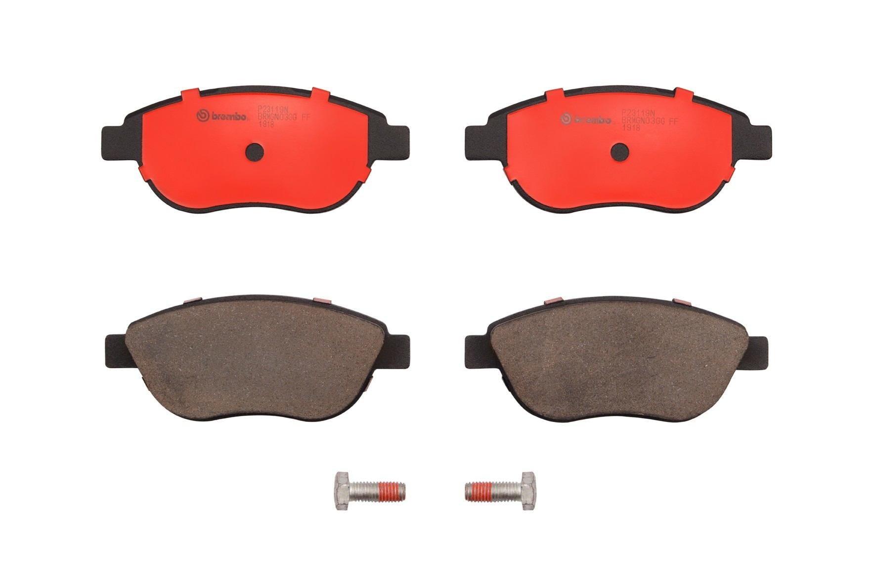 Top View of Front Disc Brake Pad Set BREMBO P23119N