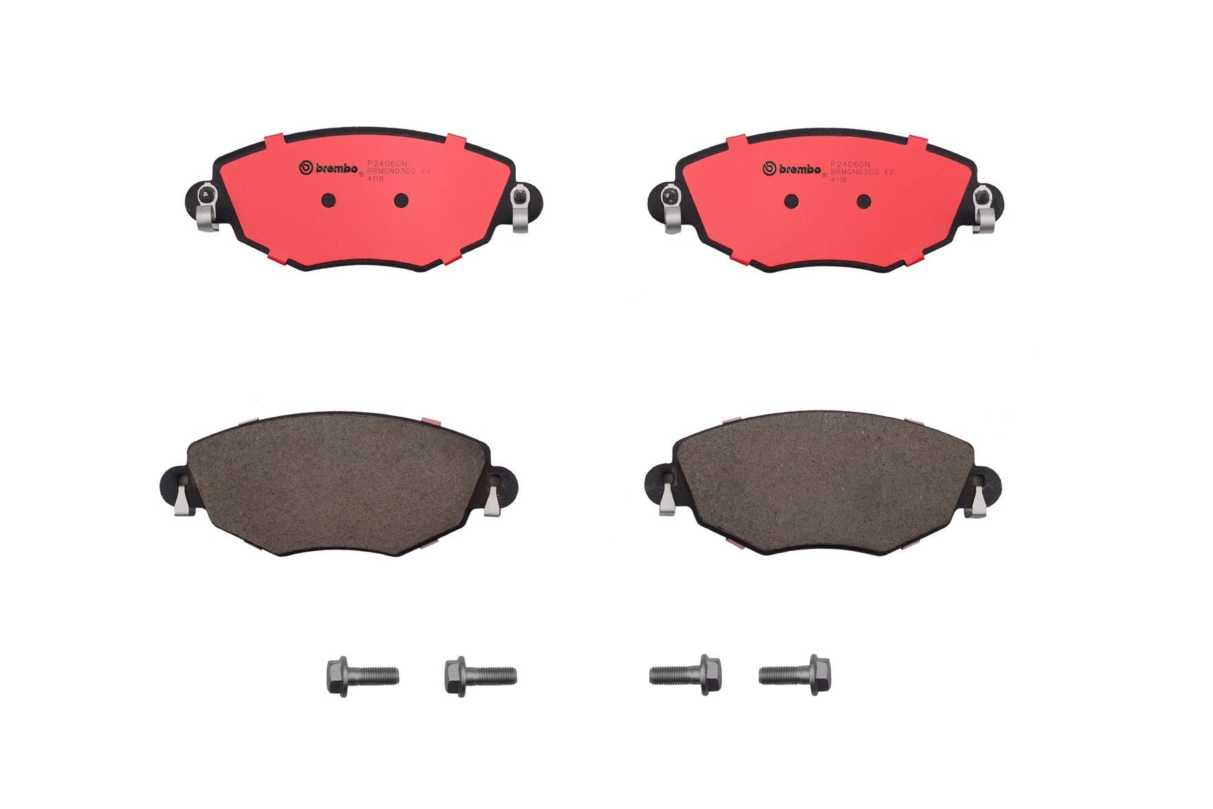 Top View of Front Disc Brake Pad Set BREMBO P24060N