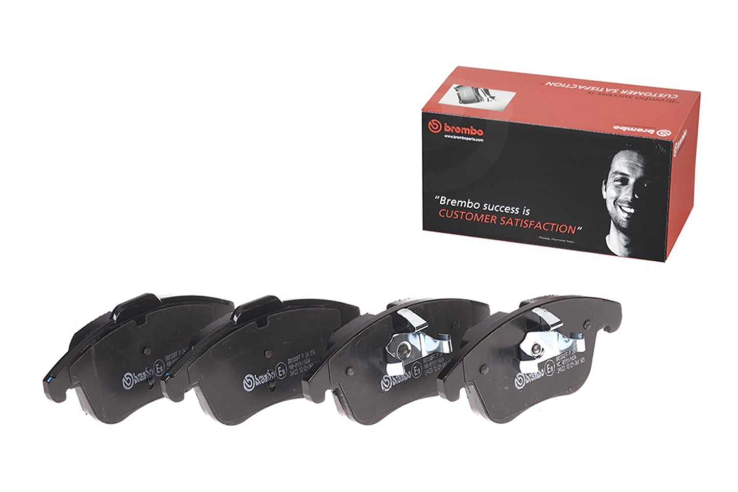 Front View of Front Disc Brake Pad Set BREMBO P24076