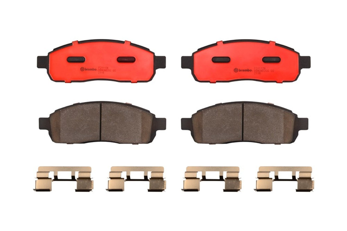 Front View of Front Disc Brake Pad Set BREMBO P24112N