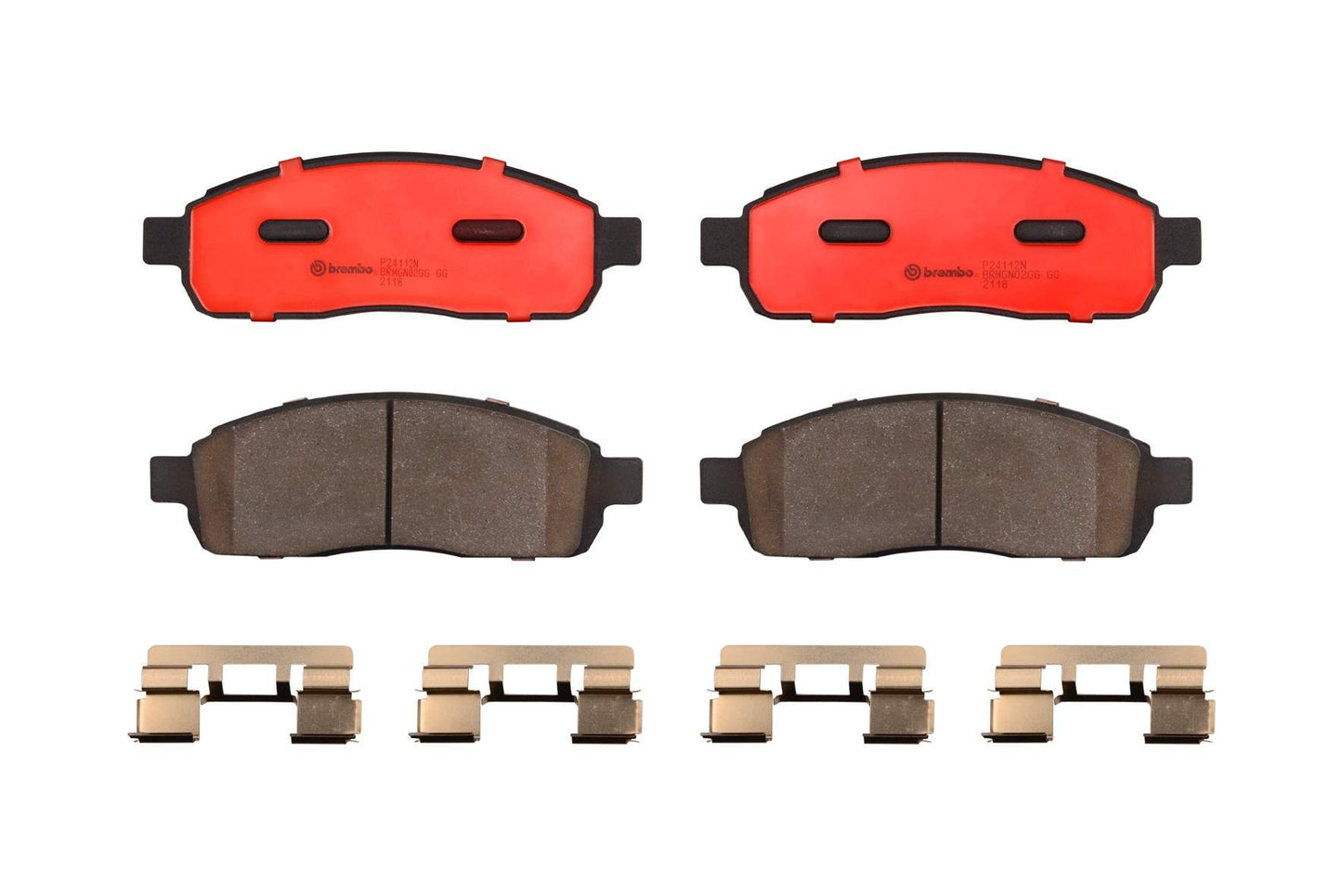 Top View of Front Disc Brake Pad Set BREMBO P24112N