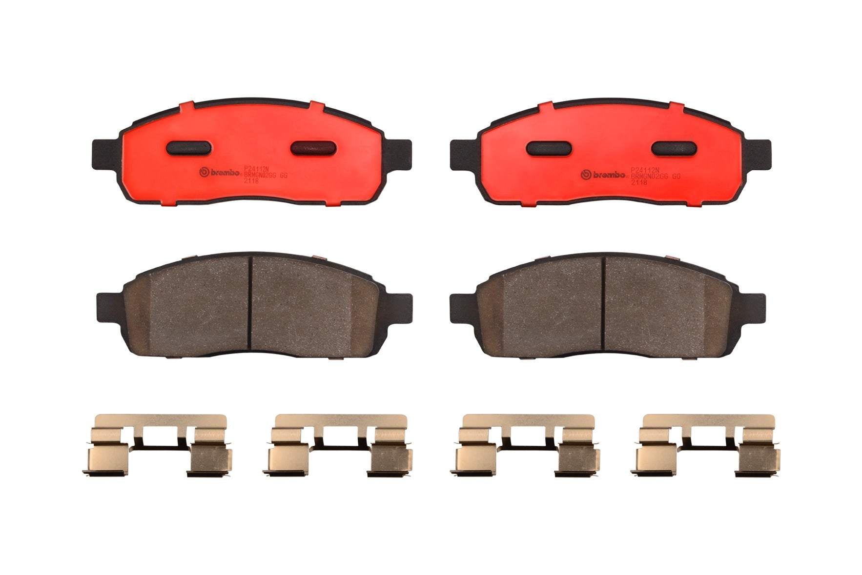 Top View of Front Disc Brake Pad Set BREMBO P24112N