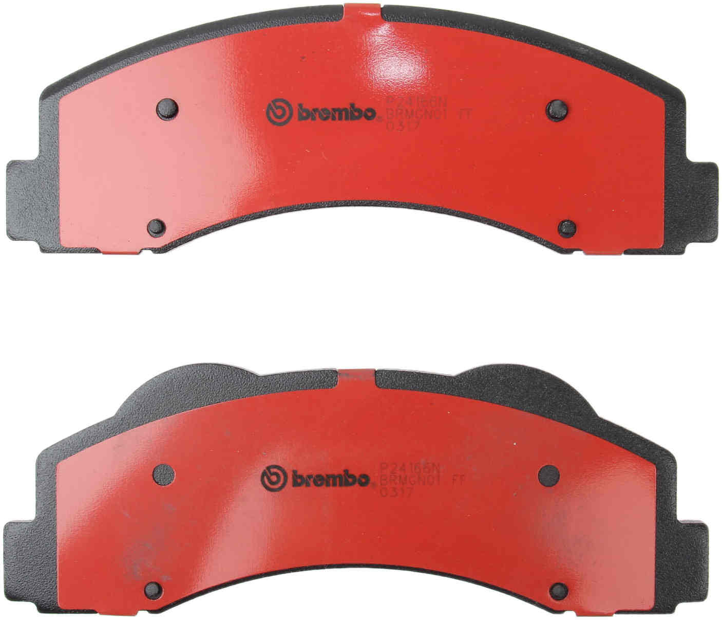 Back View of Front Disc Brake Pad Set BREMBO P24166N