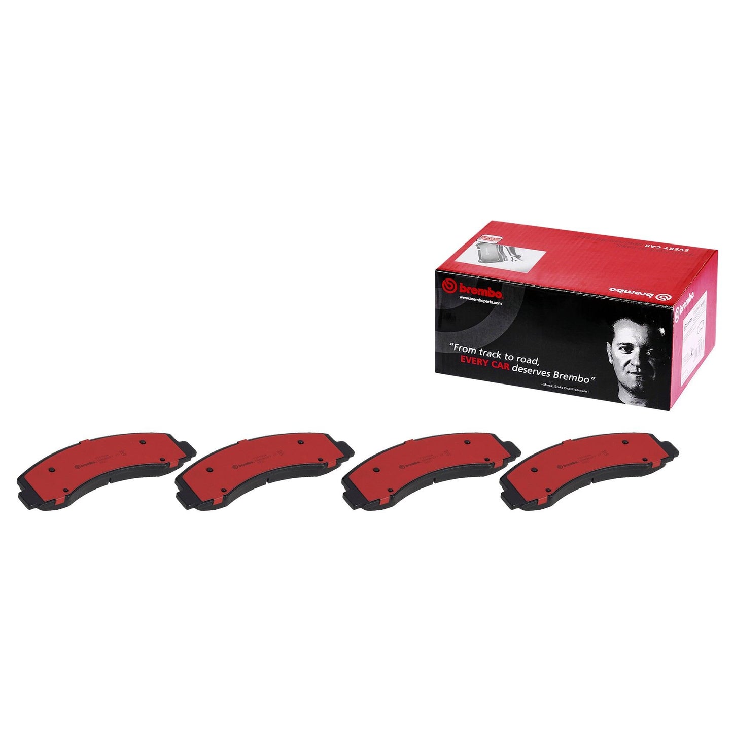 Front View of Front Disc Brake Pad Set BREMBO P24166N