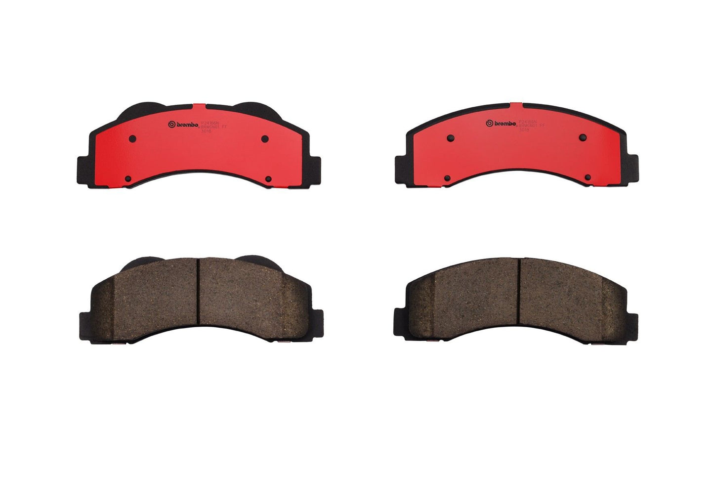 Top View of Front Disc Brake Pad Set BREMBO P24166N