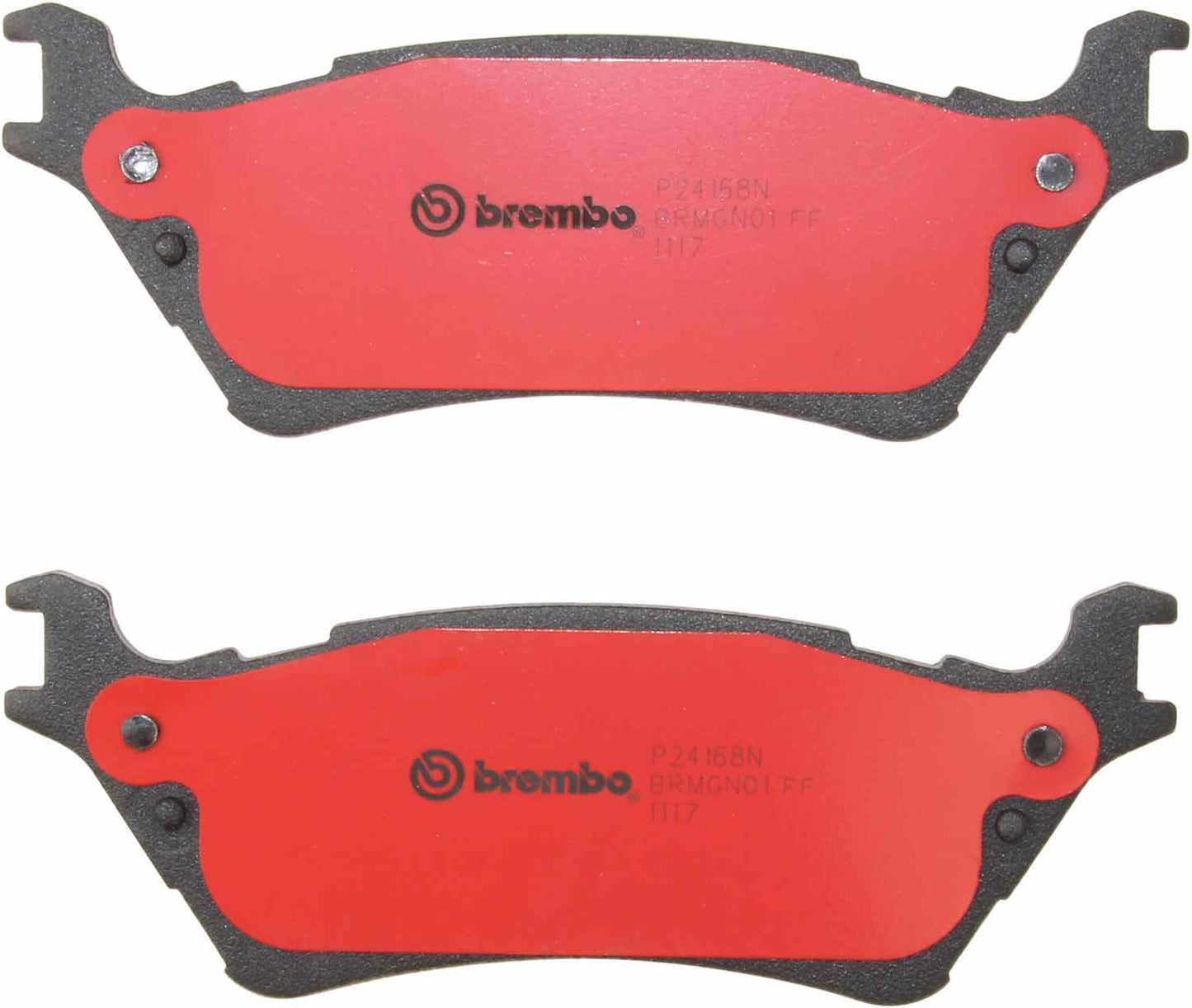 Bottom View of Rear Disc Brake Pad Set BREMBO P24168N