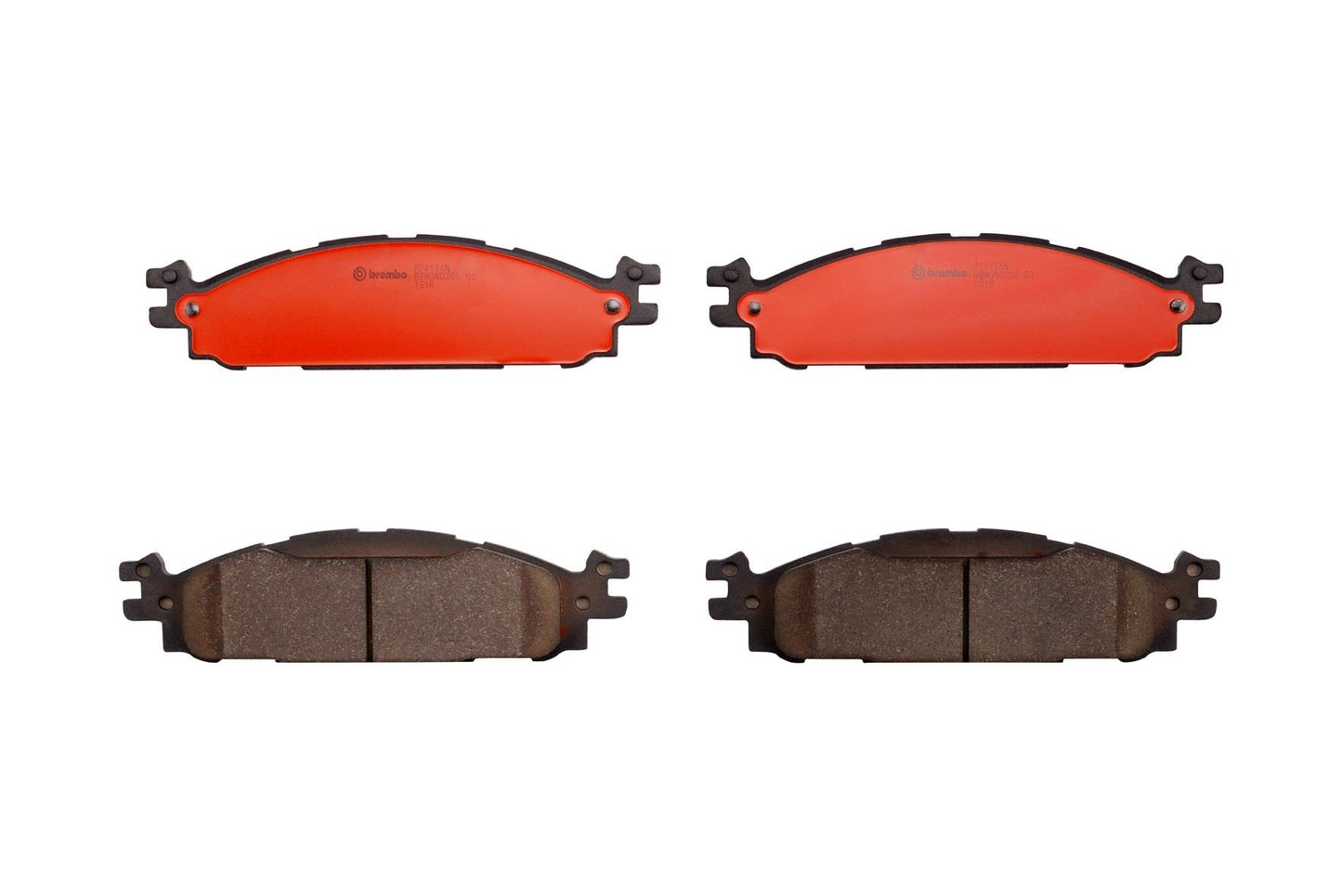 Top View of Front Disc Brake Pad Set BREMBO P24174N