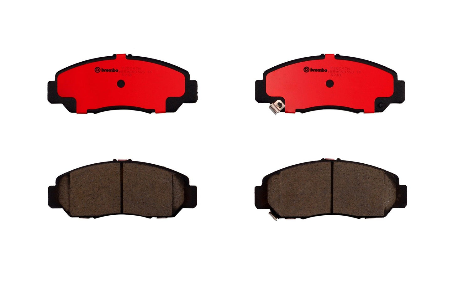 Top View of Front Disc Brake Pad Set BREMBO P28047N