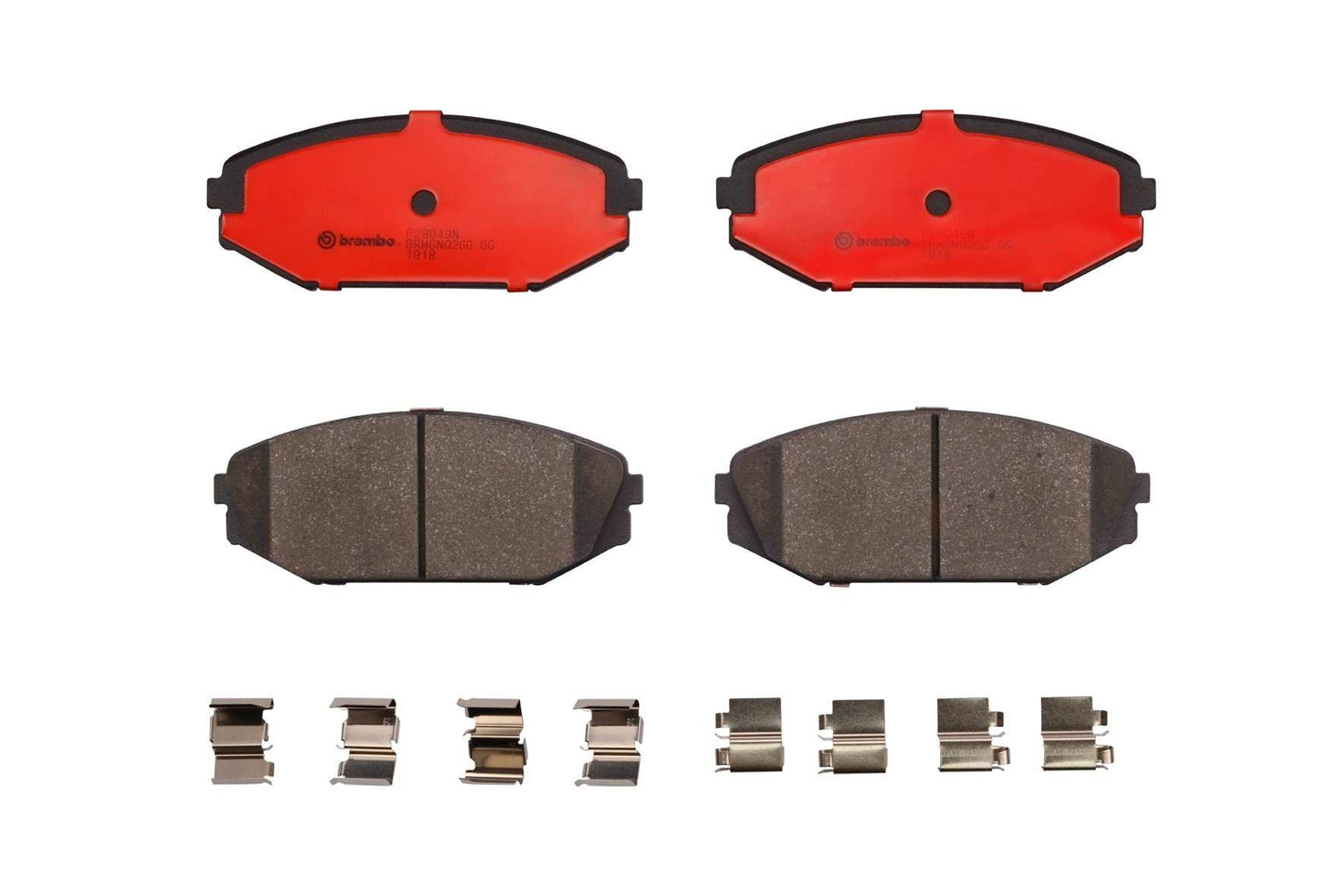 Front View of Front Disc Brake Pad Set BREMBO P28049N