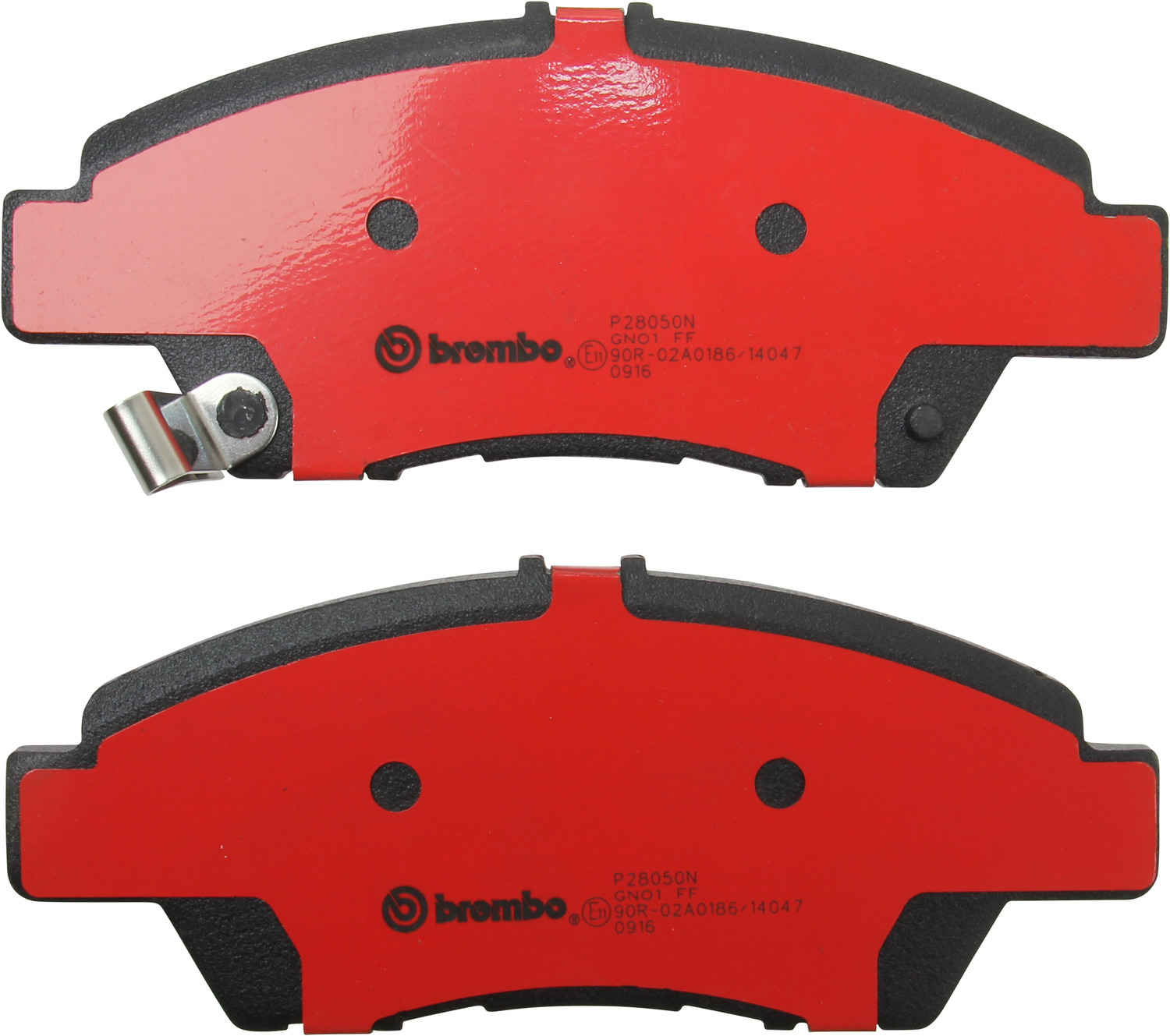 Back View of Front Disc Brake Pad Set BREMBO P28050N