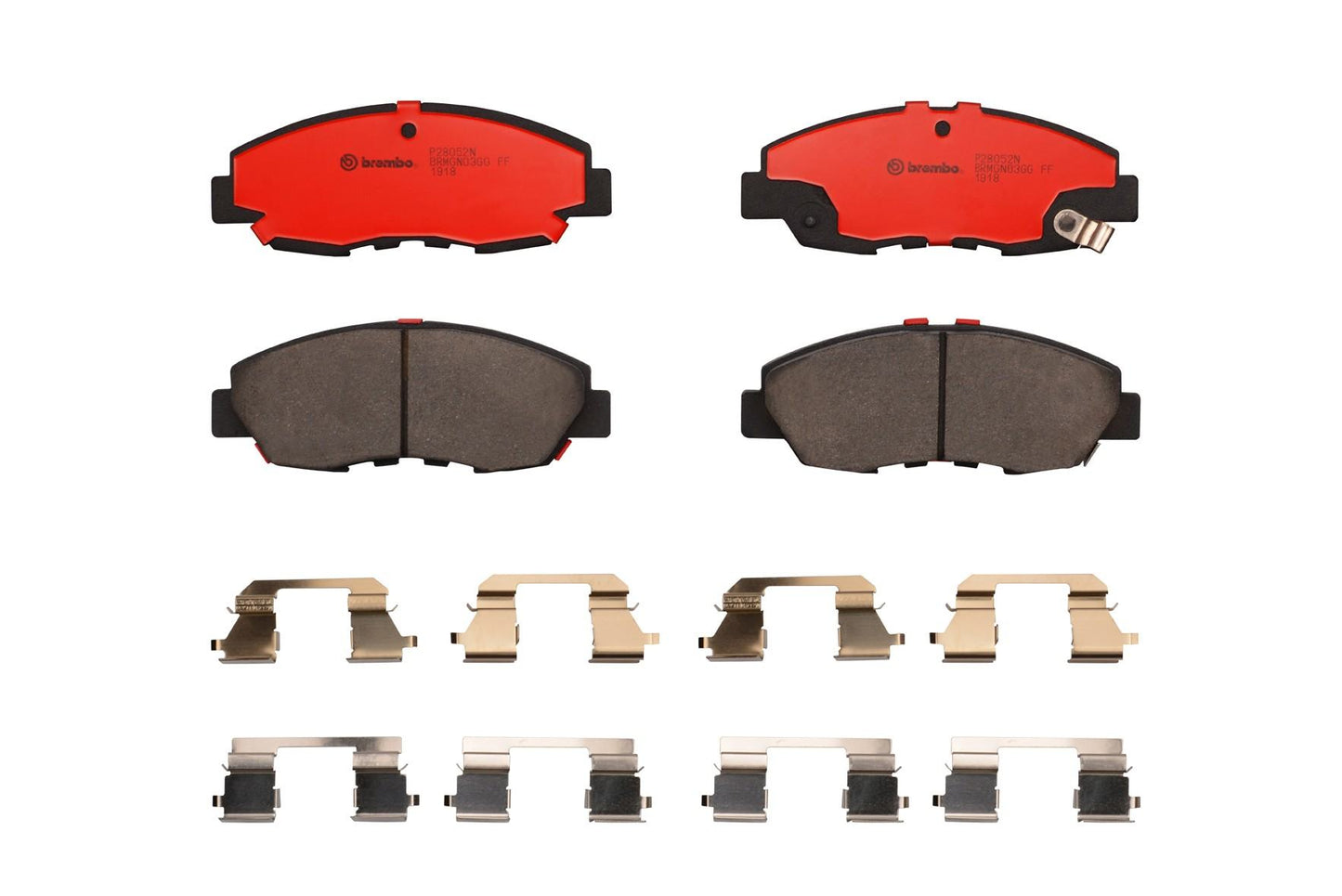 Top View of Front Disc Brake Pad Set BREMBO P28052N