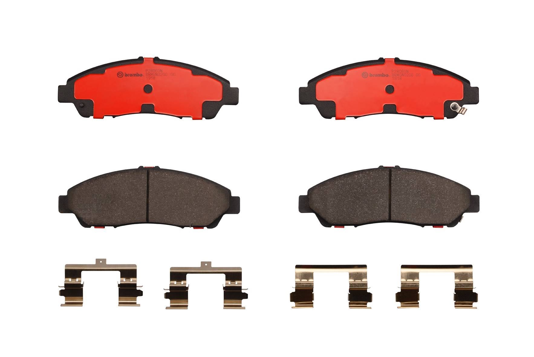 Top View of Front Disc Brake Pad Set BREMBO P28060N