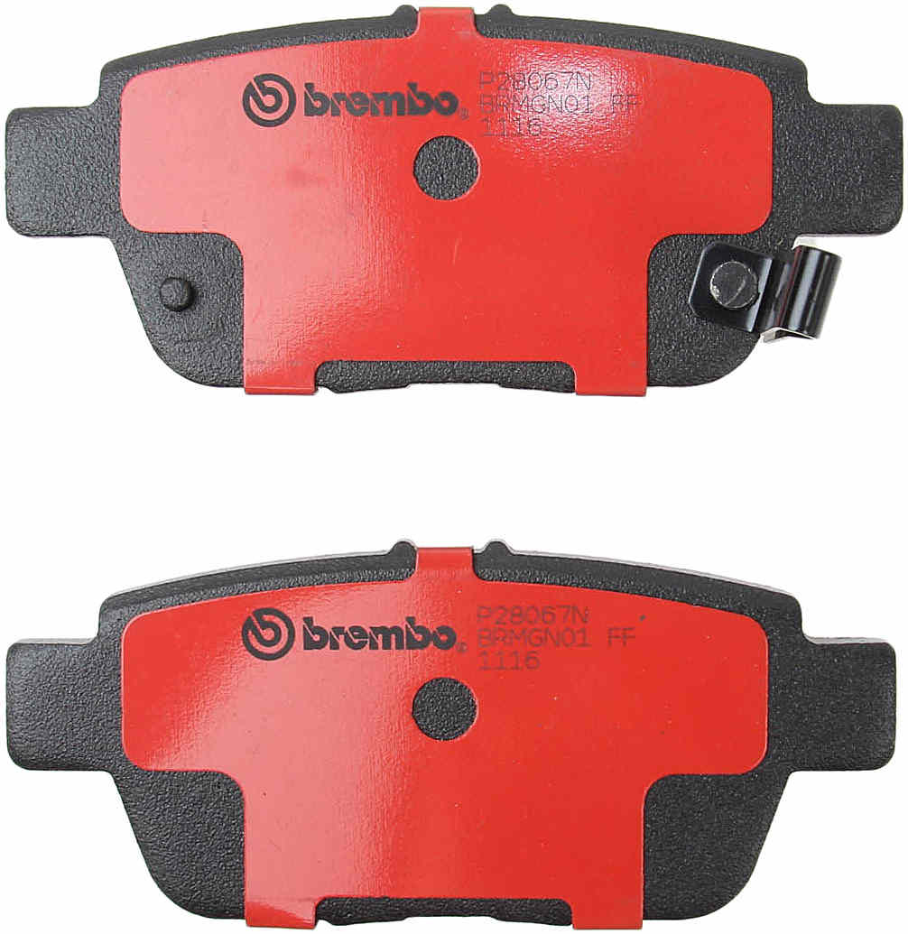 Back View of Rear Disc Brake Pad Set BREMBO P28067N