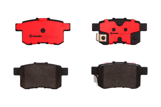 Top View of Rear Disc Brake Pad Set BREMBO P28072N