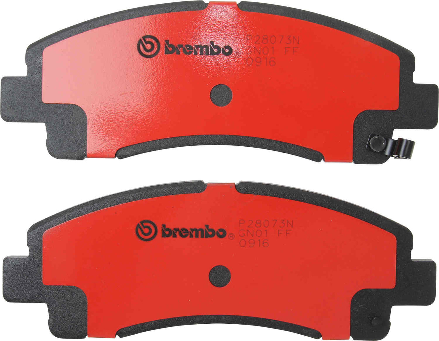 Back View of Front Disc Brake Pad Set BREMBO P28073N