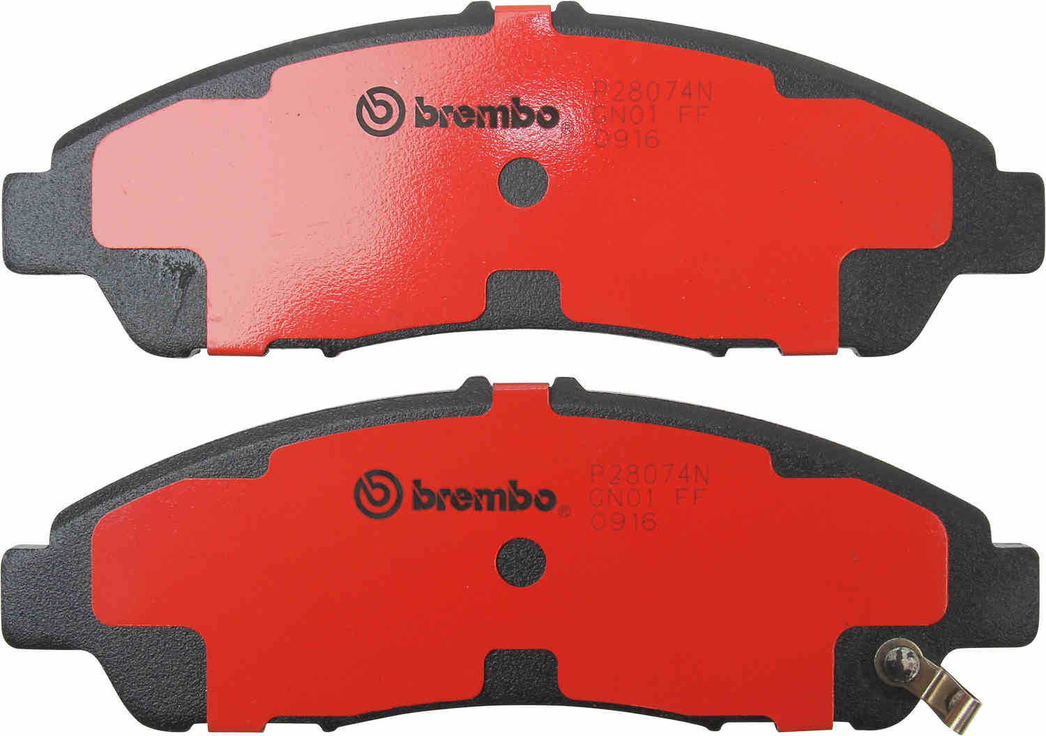 Back View of Front Disc Brake Pad Set BREMBO P28074N