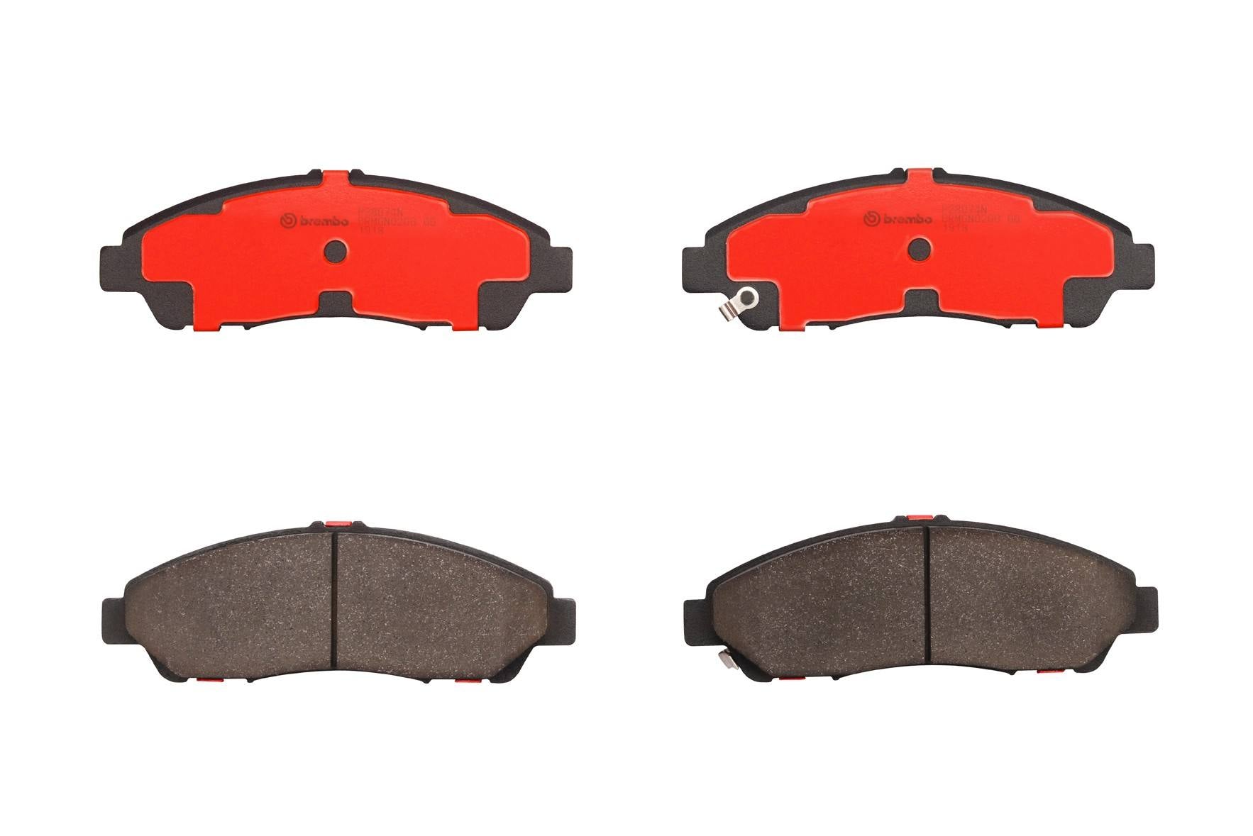 Top View of Front Disc Brake Pad Set BREMBO P28074N