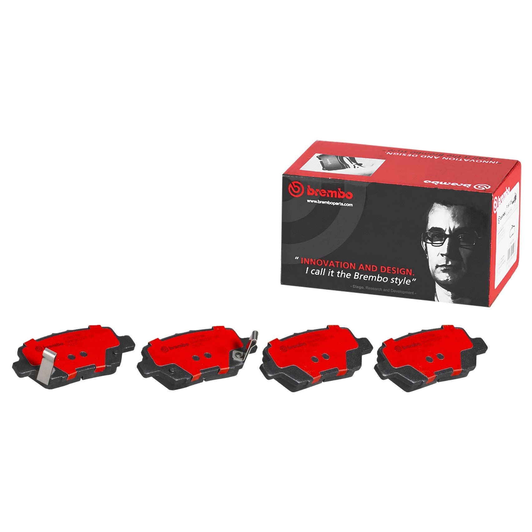 Front View of Rear Disc Brake Pad Set BREMBO P28078N