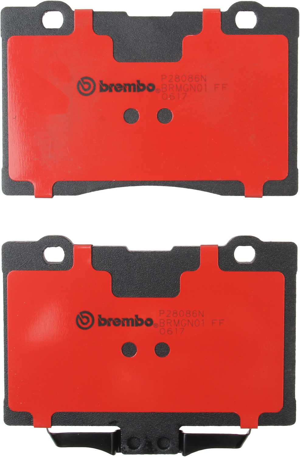 Back View of Front Disc Brake Pad Set BREMBO P28086N