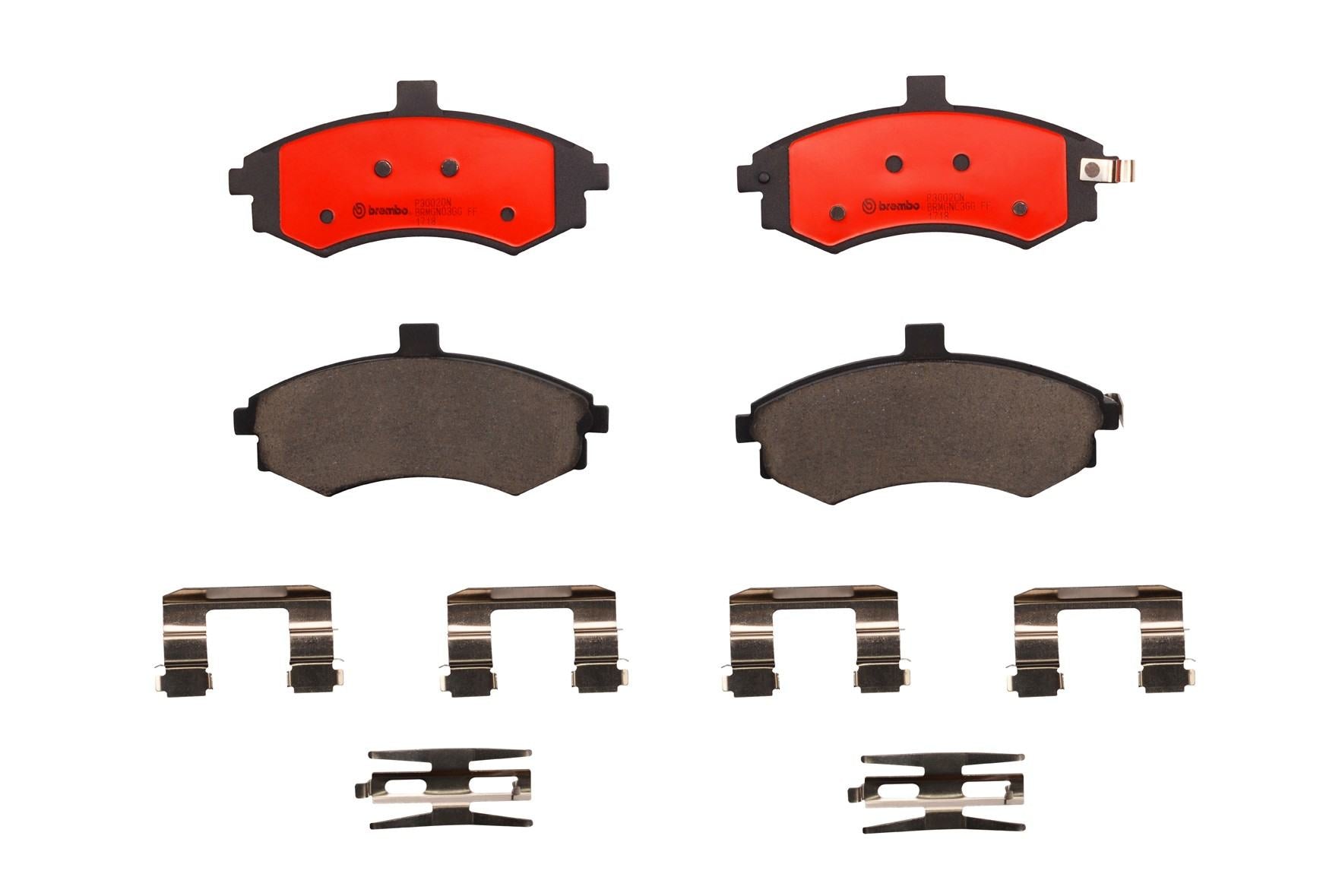 Top View of Front Disc Brake Pad Set BREMBO P30020N