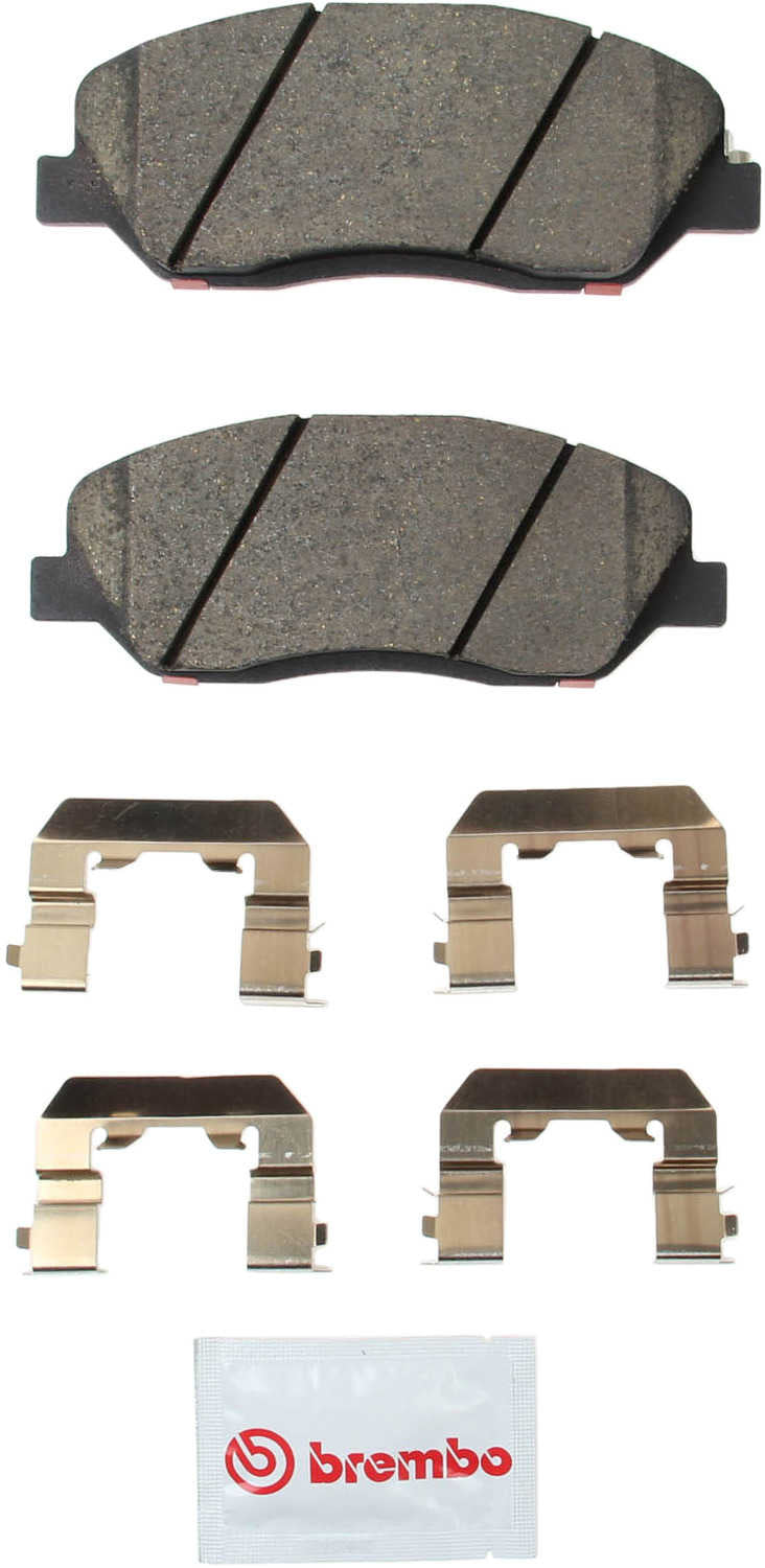 Angle View of Front Disc Brake Pad Set BREMBO P30036N