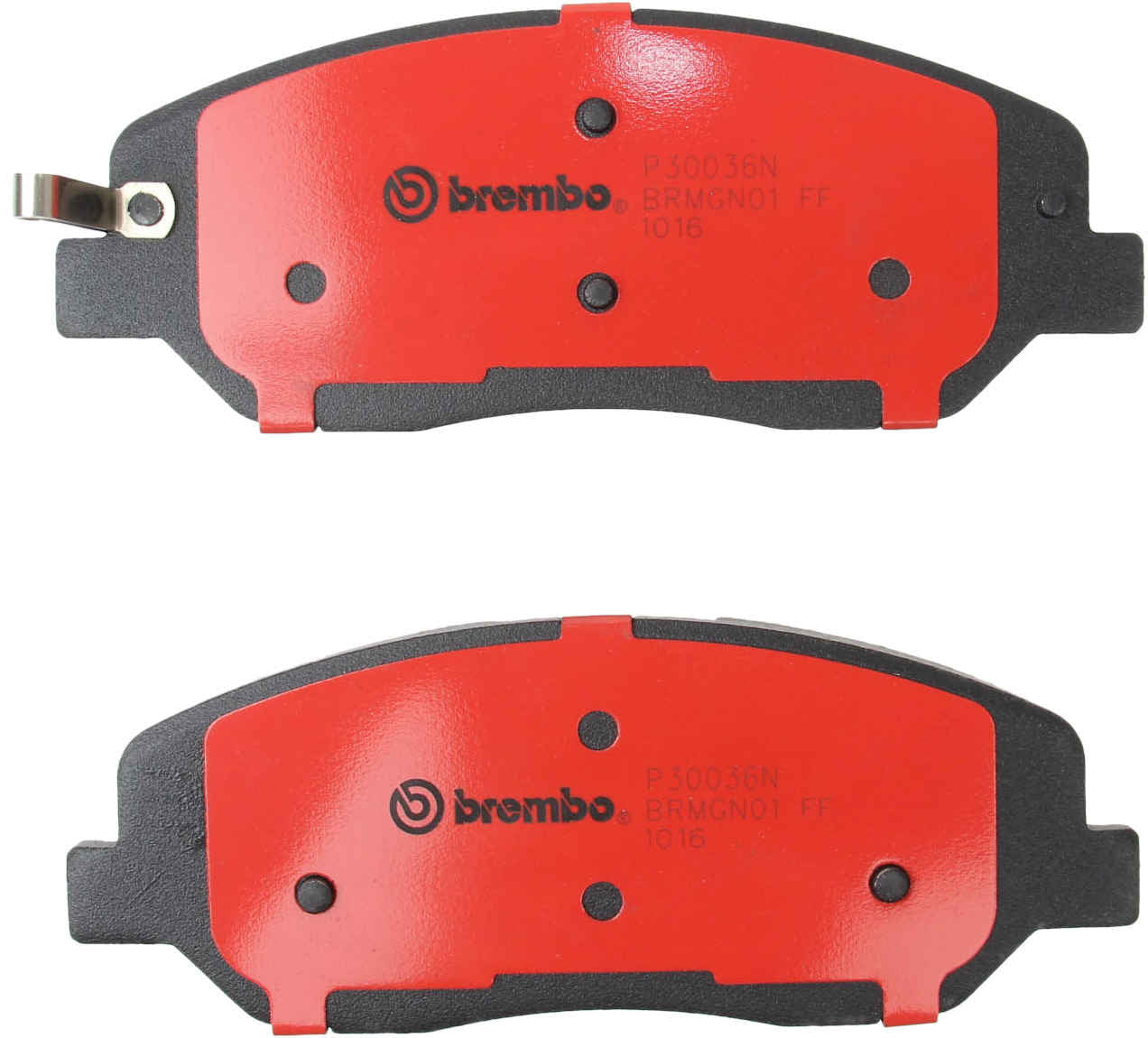 Back View of Front Disc Brake Pad Set BREMBO P30036N