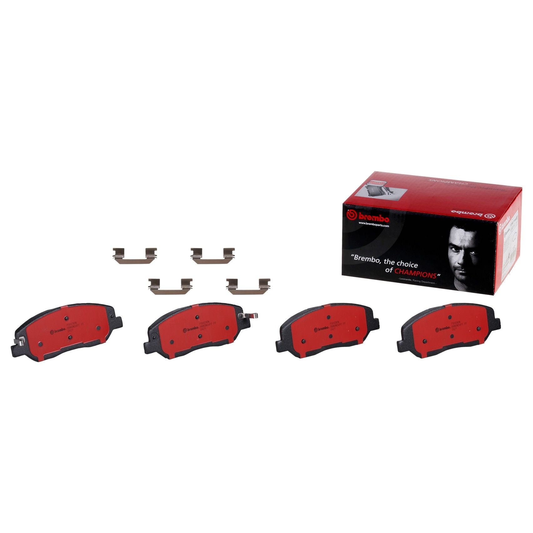 Front View of Front Disc Brake Pad Set BREMBO P30036N