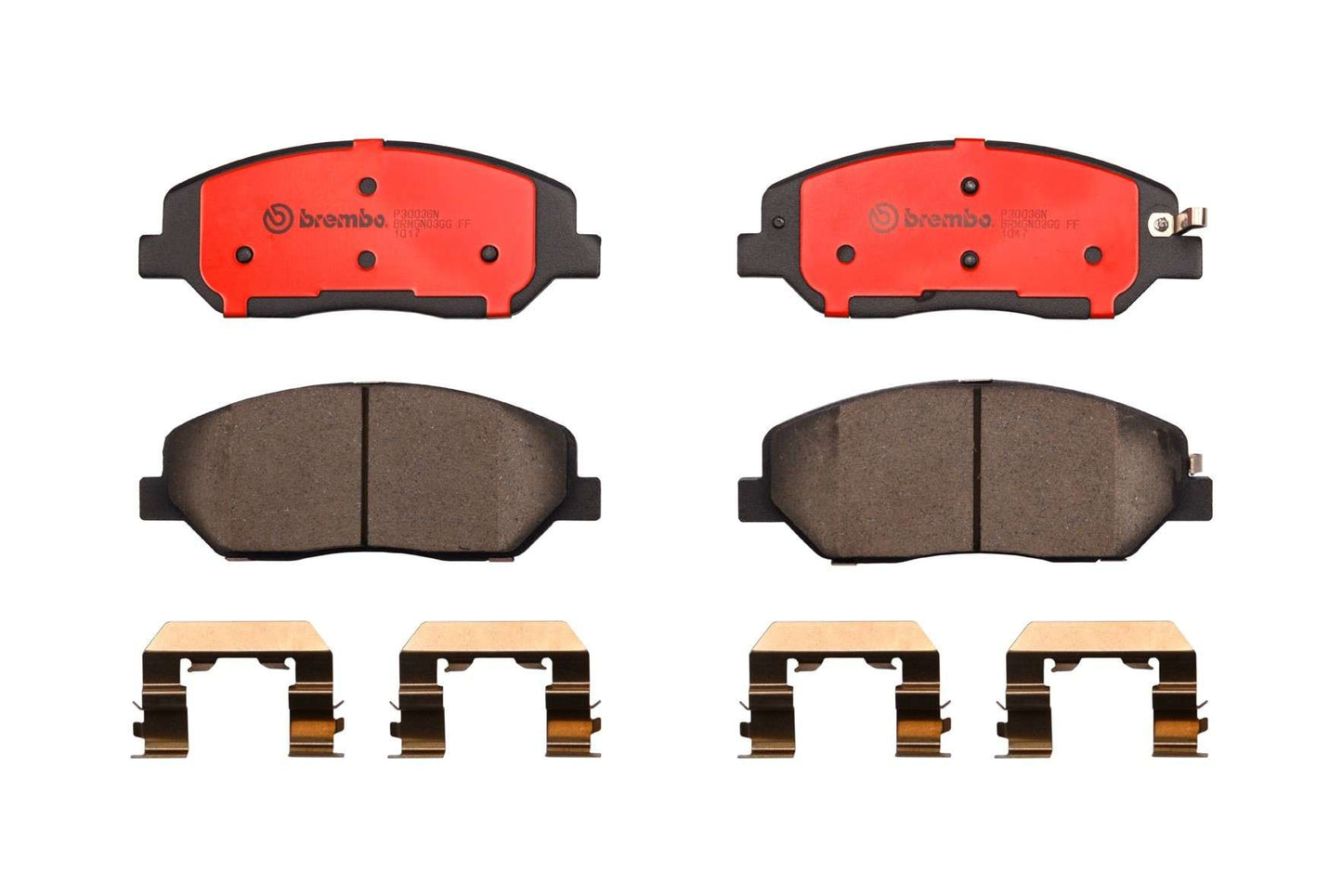 Top View of Front Disc Brake Pad Set BREMBO P30036N