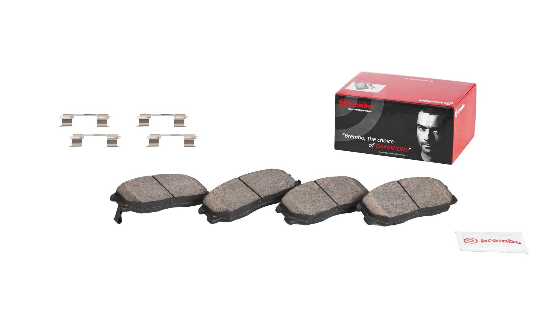 Back View of Front Disc Brake Pad Set BREMBO P30050N