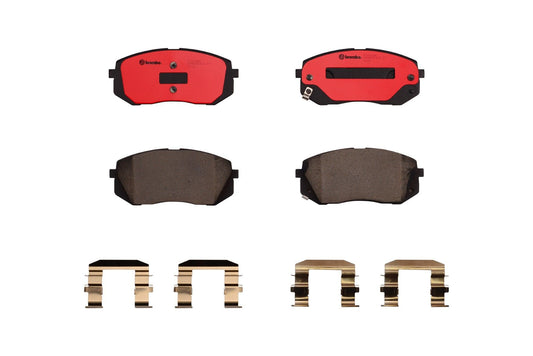 Top View of Front Disc Brake Pad Set BREMBO P30056N