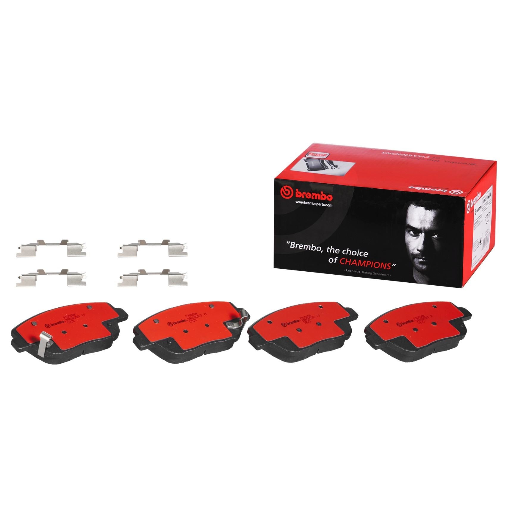 Front View of Front Disc Brake Pad Set BREMBO P30066N