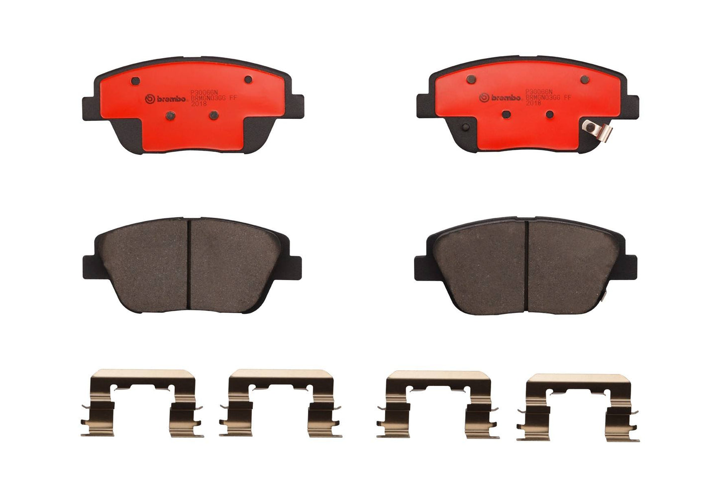 Top View of Front Disc Brake Pad Set BREMBO P30066N