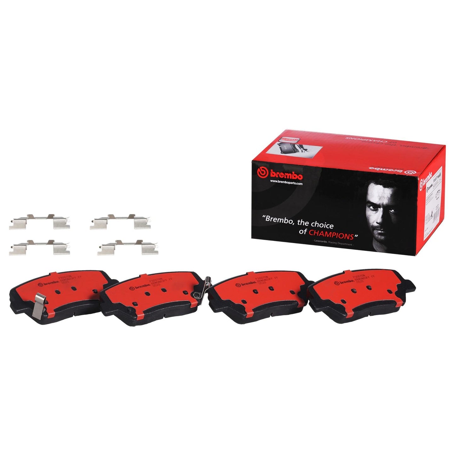 Front View of Front Disc Brake Pad Set BREMBO P30070N