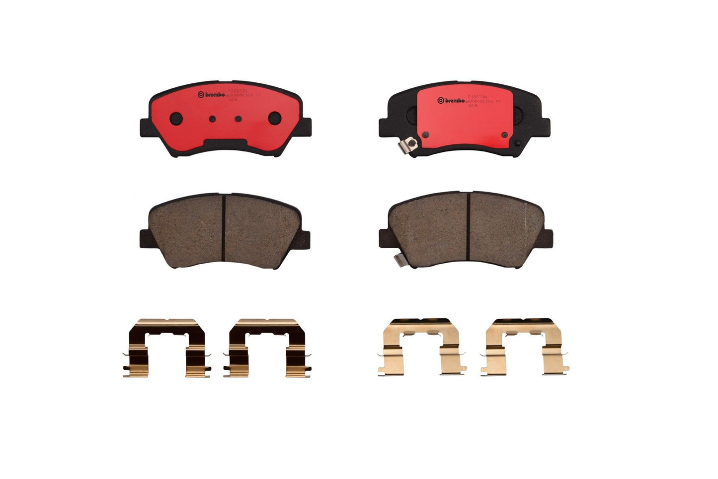 Top View of Front Disc Brake Pad Set BREMBO P30073N