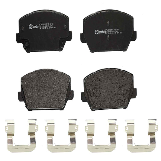 Front View of Front Disc Brake Pad Set BREMBO P30102