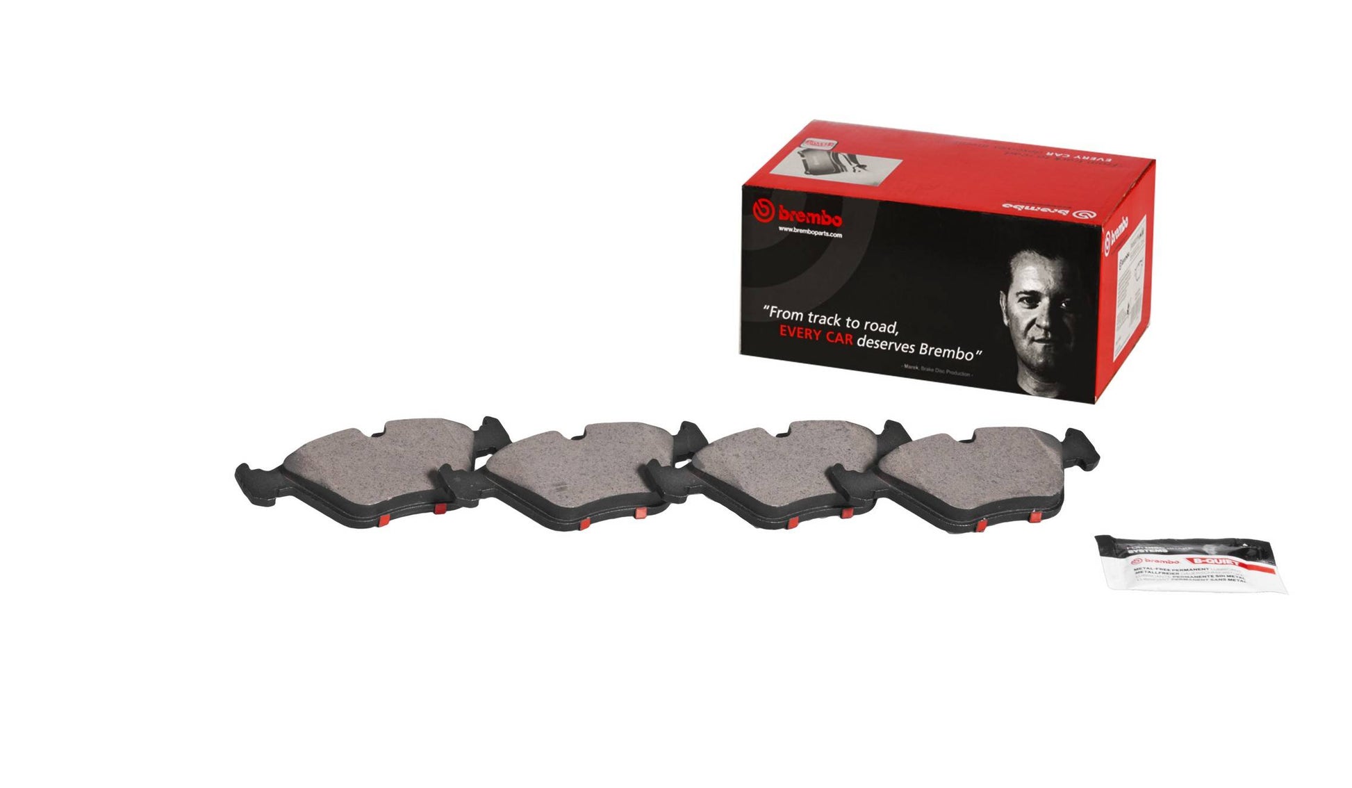 Back View of Front Disc Brake Pad Set BREMBO P36007N