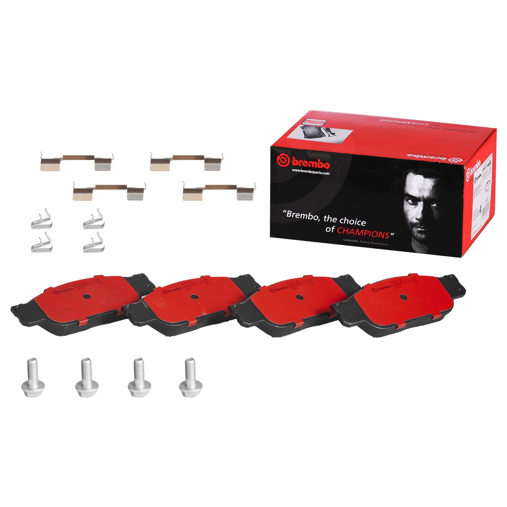 Front View of Front Disc Brake Pad Set BREMBO P36012N