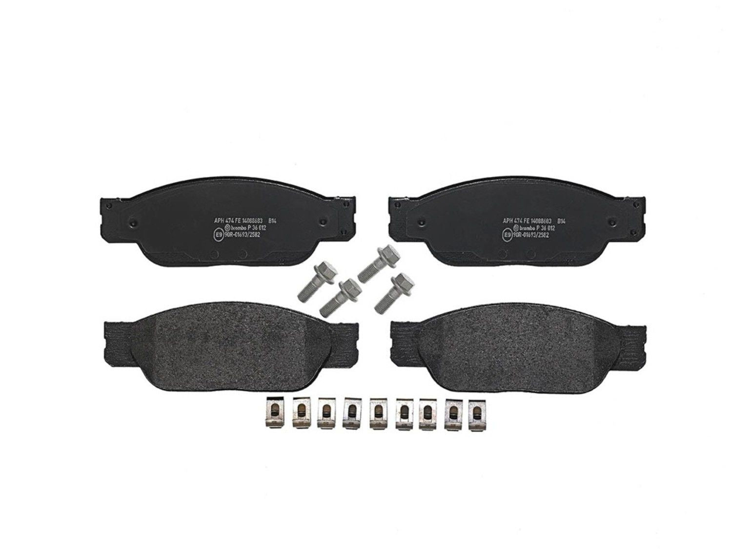 Back View of Front Disc Brake Pad Set BREMBO P36012