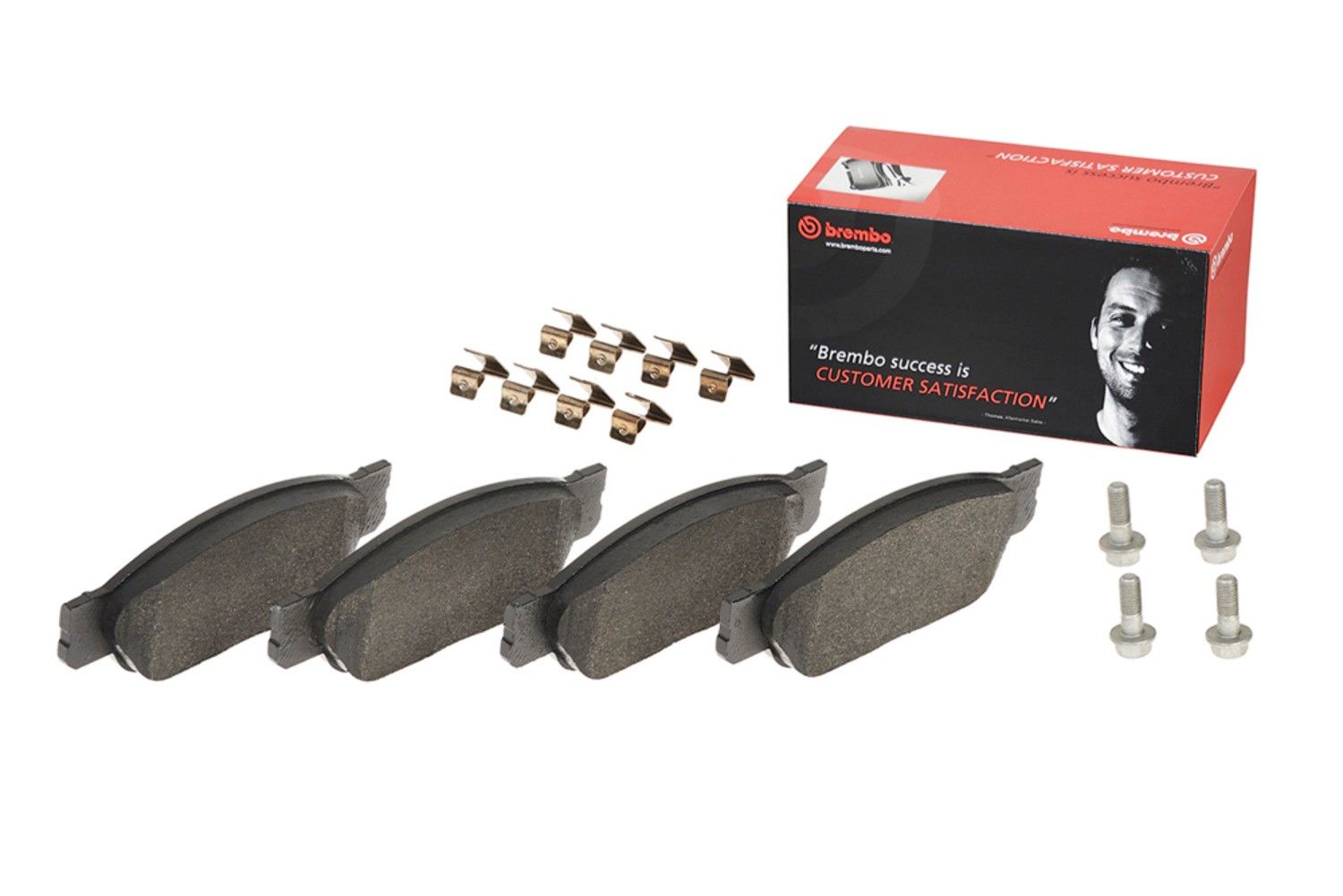 Front View of Front Disc Brake Pad Set BREMBO P36012