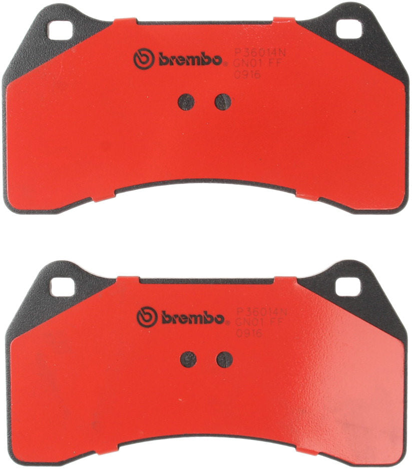 Back View of Front Disc Brake Pad Set BREMBO P36014N