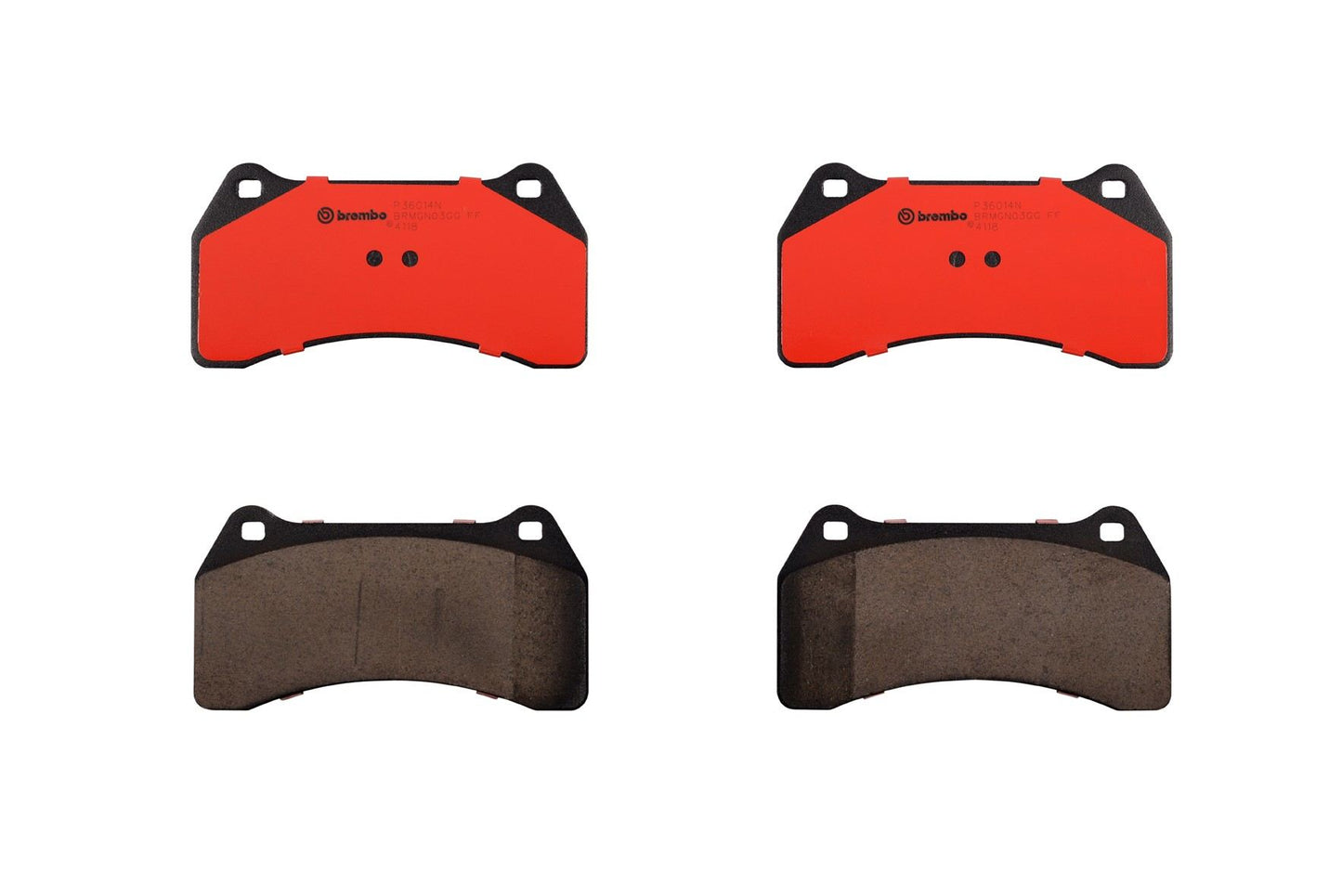 Top View of Front Disc Brake Pad Set BREMBO P36014N