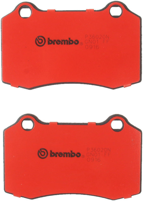 Back View of Rear Disc Brake Pad Set BREMBO P36020N