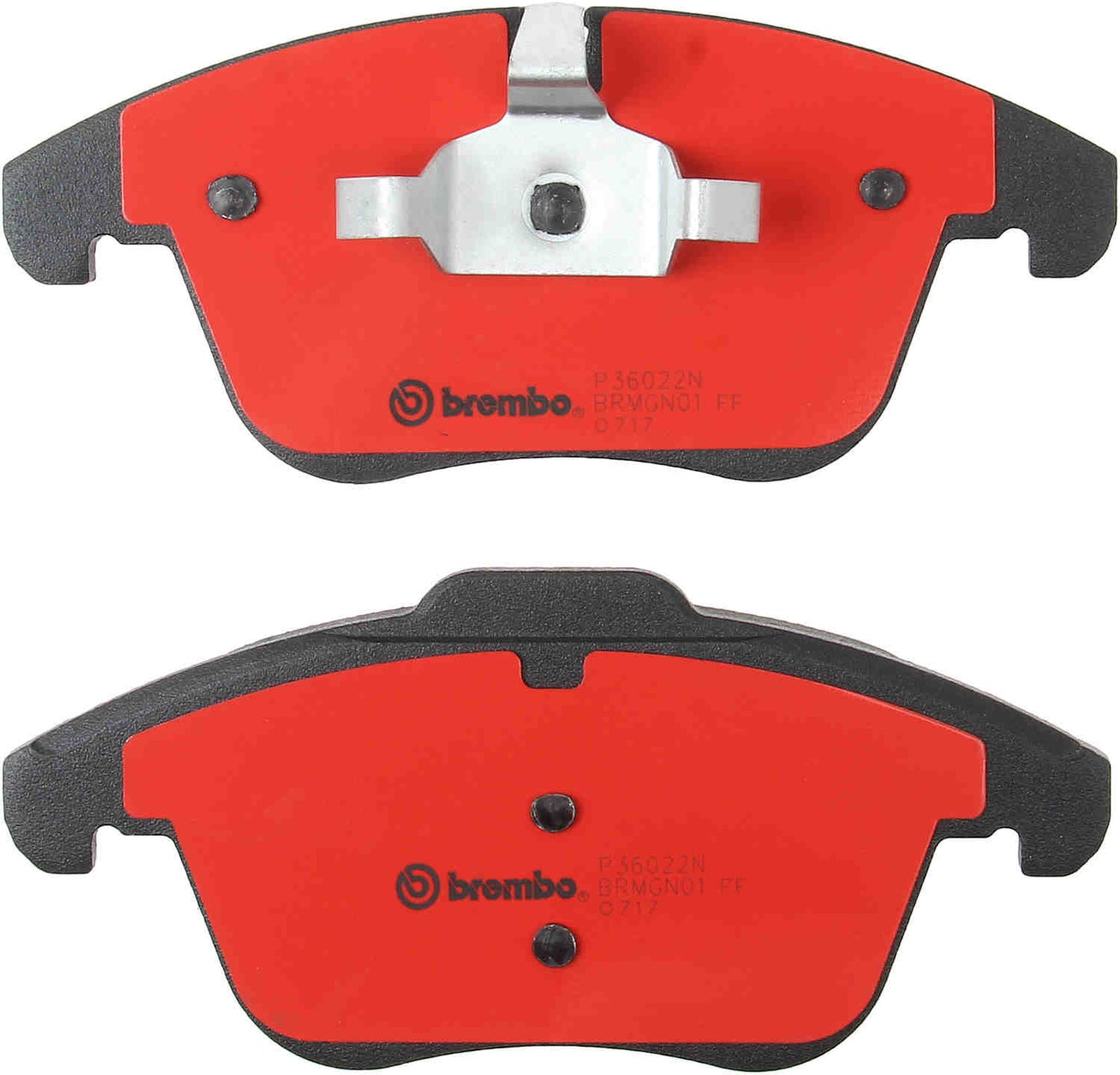 Back View of Front Disc Brake Pad Set BREMBO P36022N