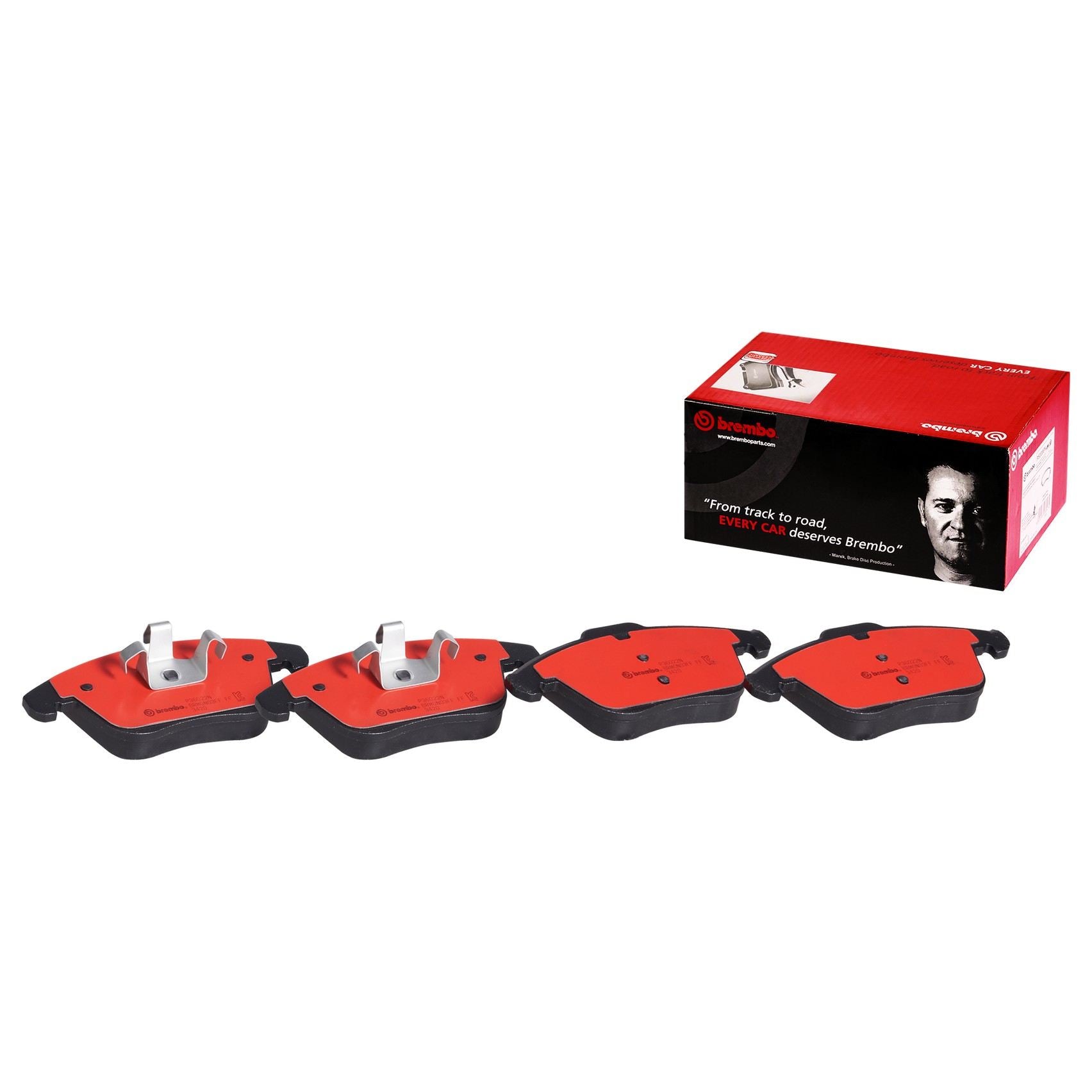 Front View of Front Disc Brake Pad Set BREMBO P36022N