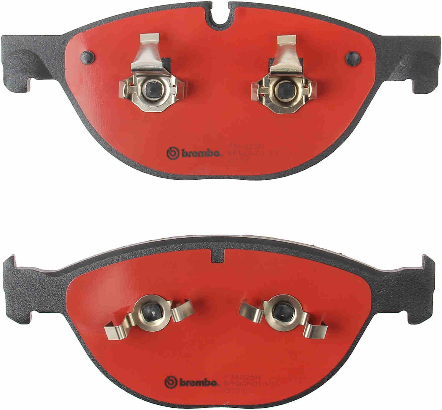 Back View of Front Disc Brake Pad Set BREMBO P36025N