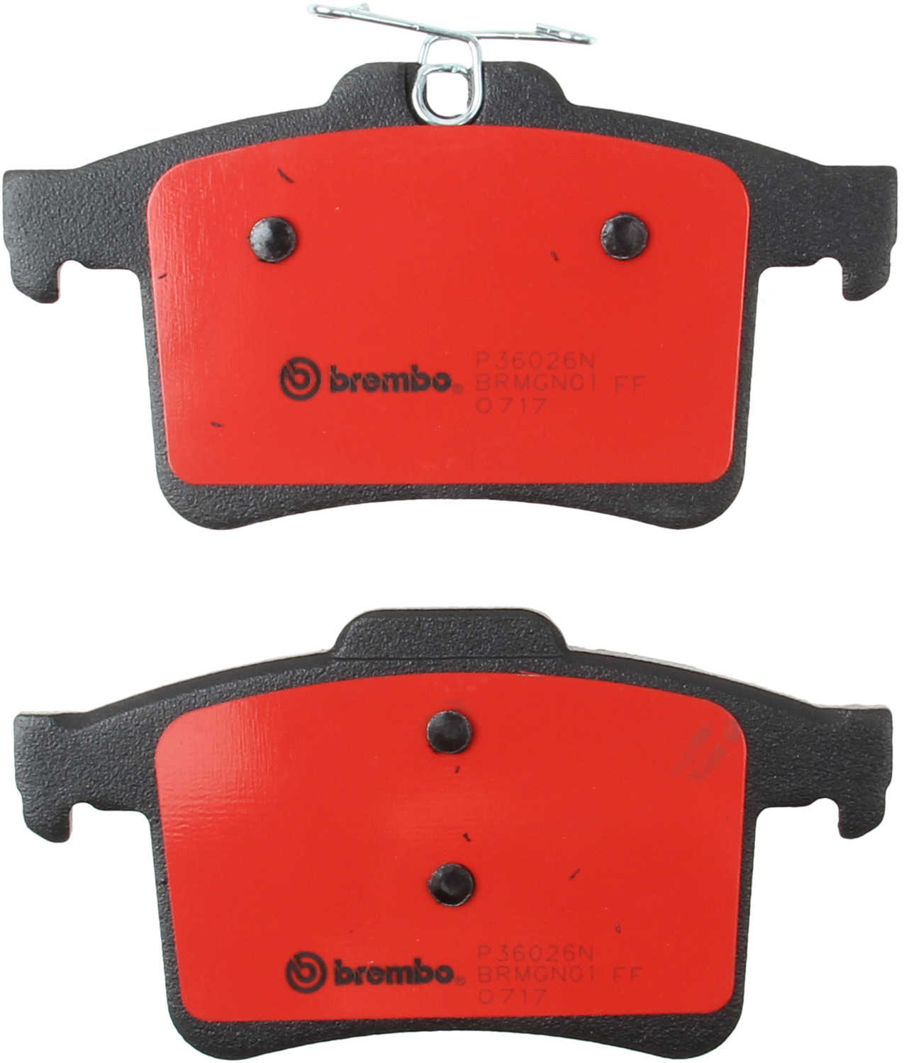 Back View of Rear Disc Brake Pad Set BREMBO P36026N