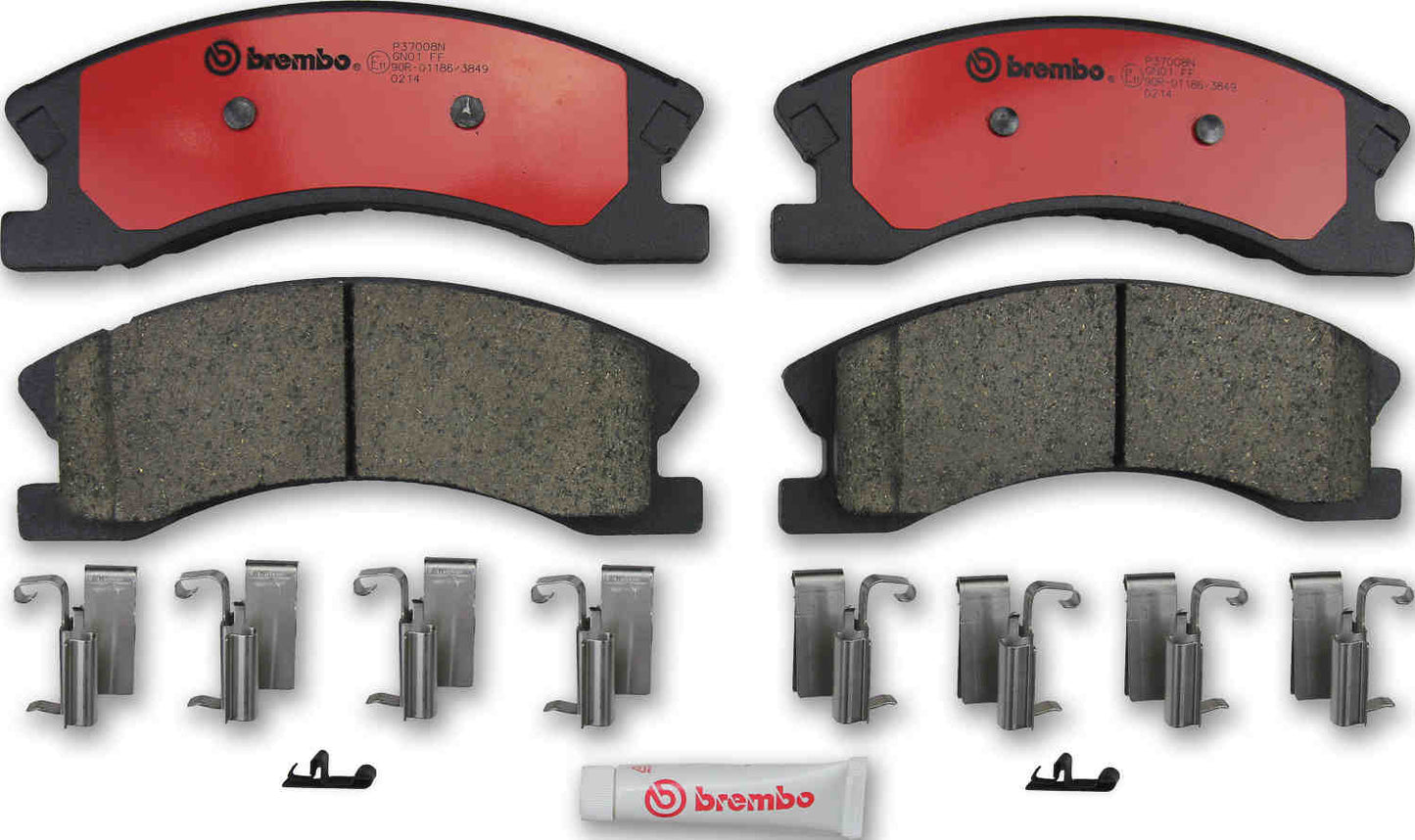 Angle View of Front Disc Brake Pad Set BREMBO P37008N