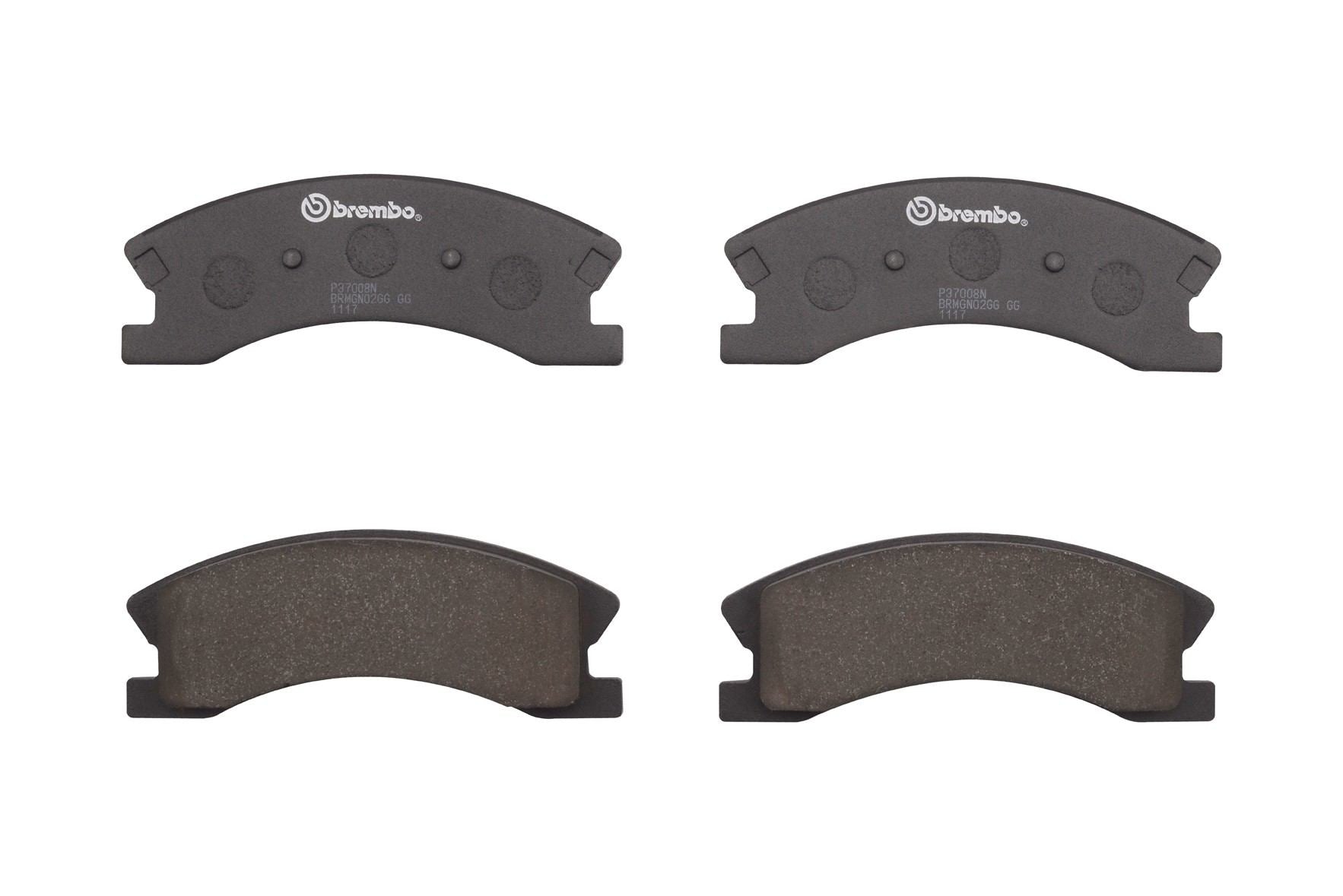 Top View of Front Disc Brake Pad Set BREMBO P37008N