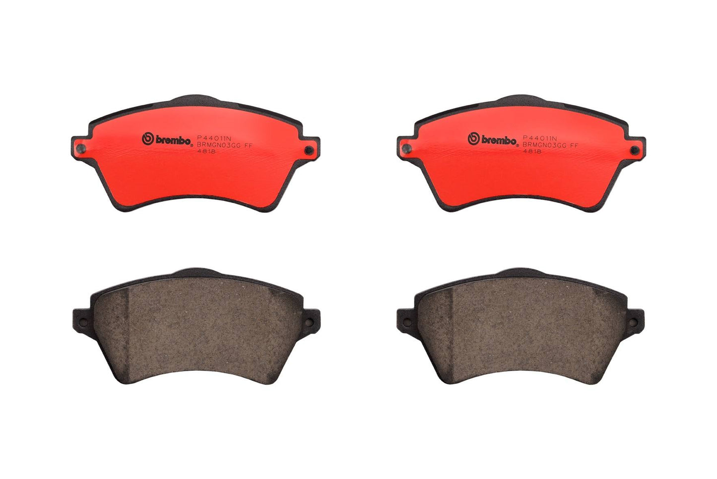 Top View of Front Disc Brake Pad Set BREMBO P44011N