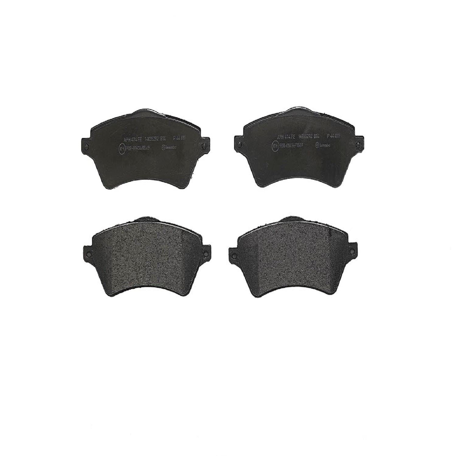 Front View of Front Disc Brake Pad Set BREMBO P44011